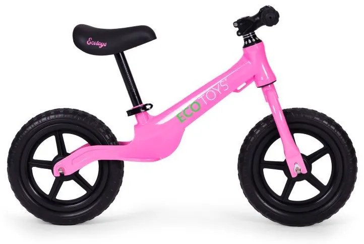 Bicicletta senza pedali rosa per bambini con gomme tubeless