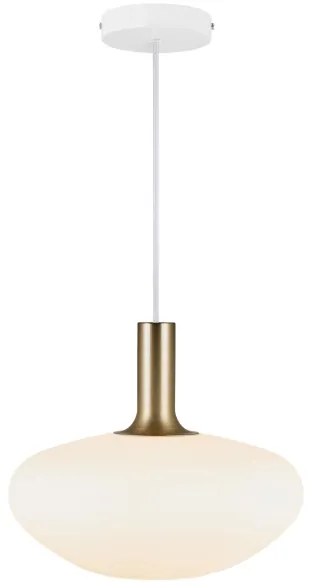 Nordlux - Lampadario a cavo ALTON 1xE27/60W/230V bianco/nero/ottone