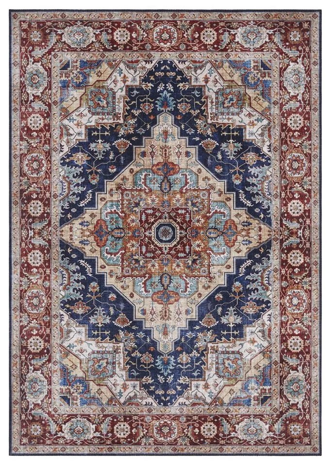 Tappeto blu scuro-rosso , 160 x 230 cm Sylla - Nouristan