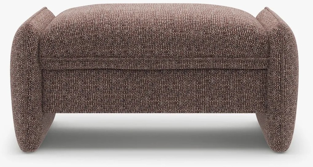 Pouf Georgia in chenille Silencio – 95x70 cm