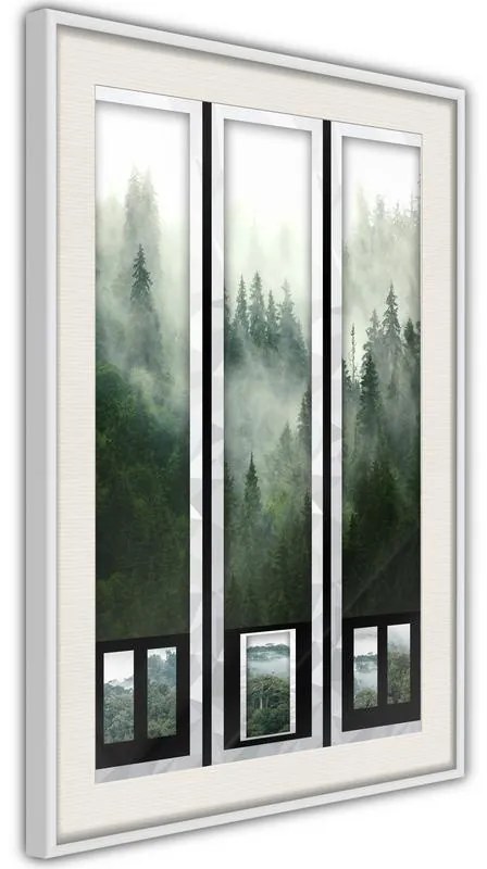 Poster  Eternal Forest – Triptych  Cornice Quadri Cornice nera con pass-partout, Larghezza x Altezza Home decor 20x30