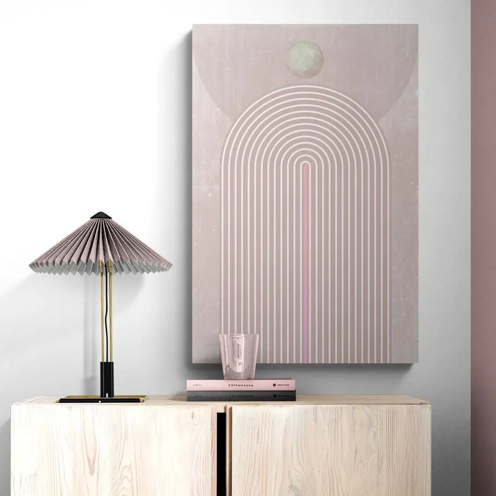 Stampa su tela – Arcobaleno rosa moderno Mid-Century