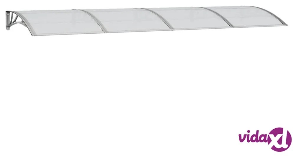 vidaXL Tettoia per Porta Grigia 350x100 cm in Policarbonato
