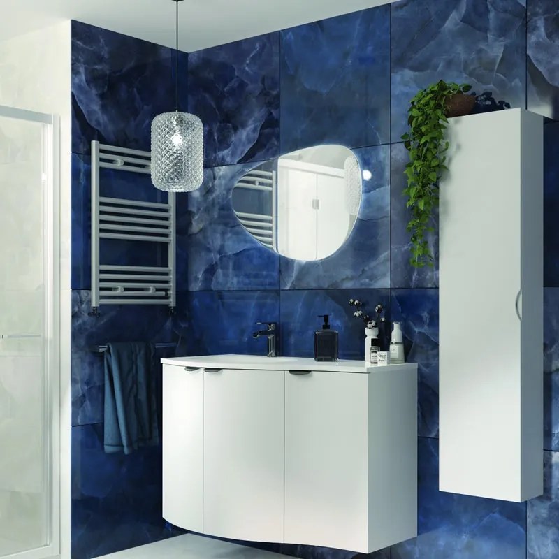 Colonna per mobile bagno Onda BADEN HAUS 1 anta P 20 x L 35 x H 140 cm bianco opaco mdf