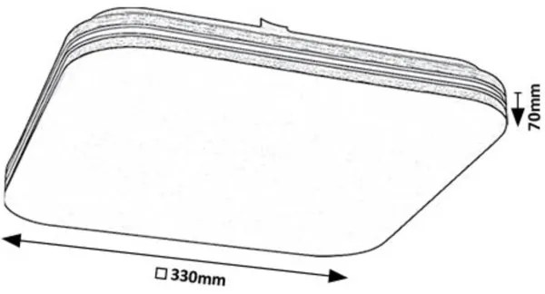Rabalux 71174 - Plafoniera LED OSCAR LED/18W/230V 4000K 33x33 cm