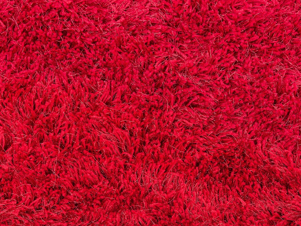 Tappeto shaggy rettangolare rosso 160 x 230 cm CIDE Beliani