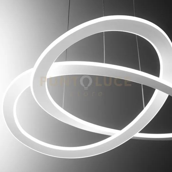 Yara s/g  lampadario a sospensione led 3000k 2400lm 50w d.67cm dimm...