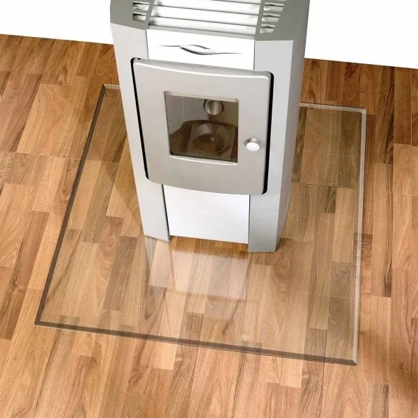 Vetro sotto il camino 800x800x8 mm quadrato