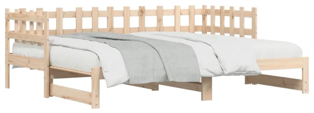Dormeuse estraibile 2x(90x200) cm legno massello di pino
