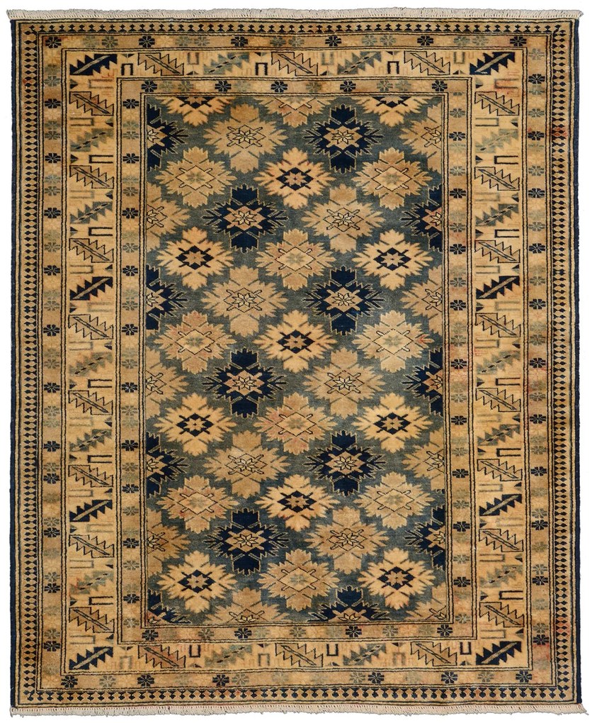 Kazak Tappeto orientale 150 x 120 Beige (Pakistan) Annodato A Mano