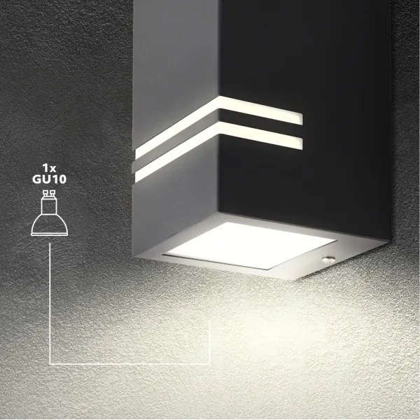 Applique da esterno QUAZAR 1xGU10/11W/230V IP44
