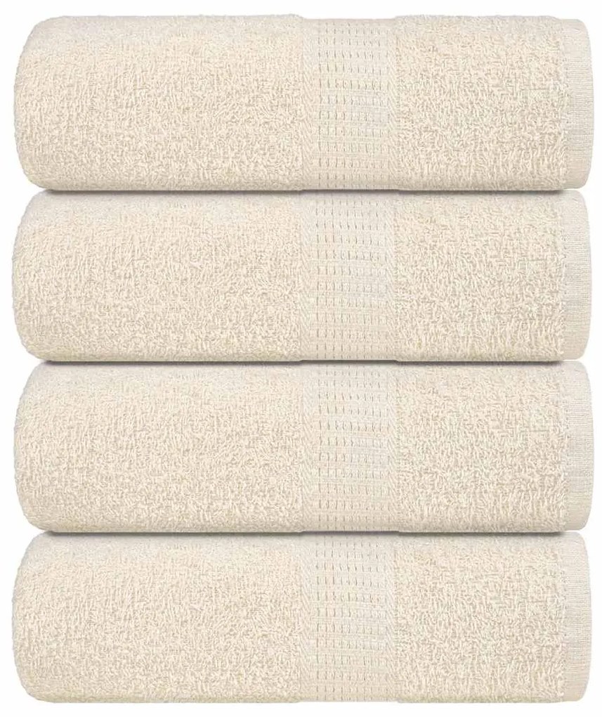 Asciugamani Per Sapone 4 Pz Crema 30x30 Cm 360 G/m² 100% Cotone /