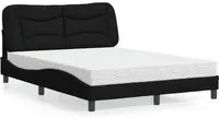 Letto con Materasso Nero 140x200 cm in Tessuto 3208536