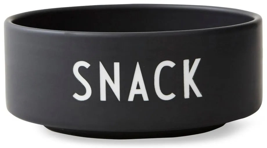 Ciotola in porcellana nera, ø 12 cm Snack - Design Letters