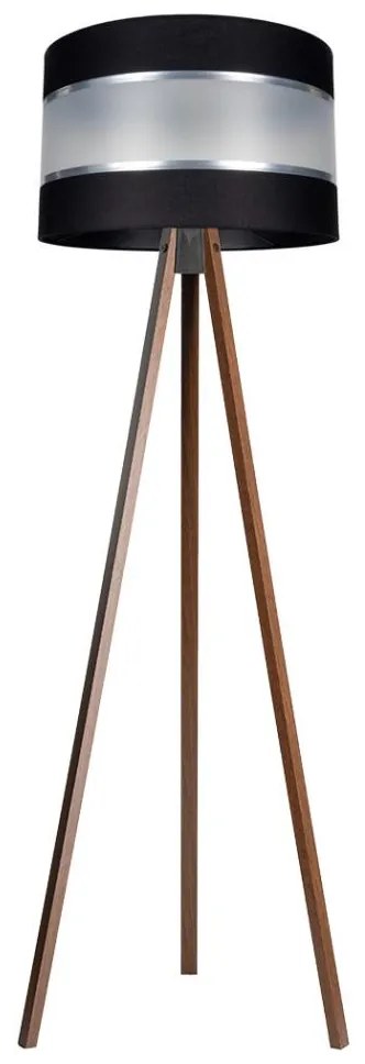 Lampada con piedistallo CORAL 1xE27/60W/230V marrone/nero/cromo