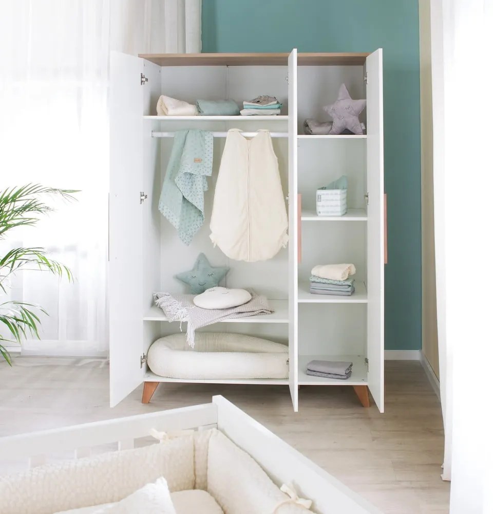 Armadio bianco per bambini 118x190 cm - Roba