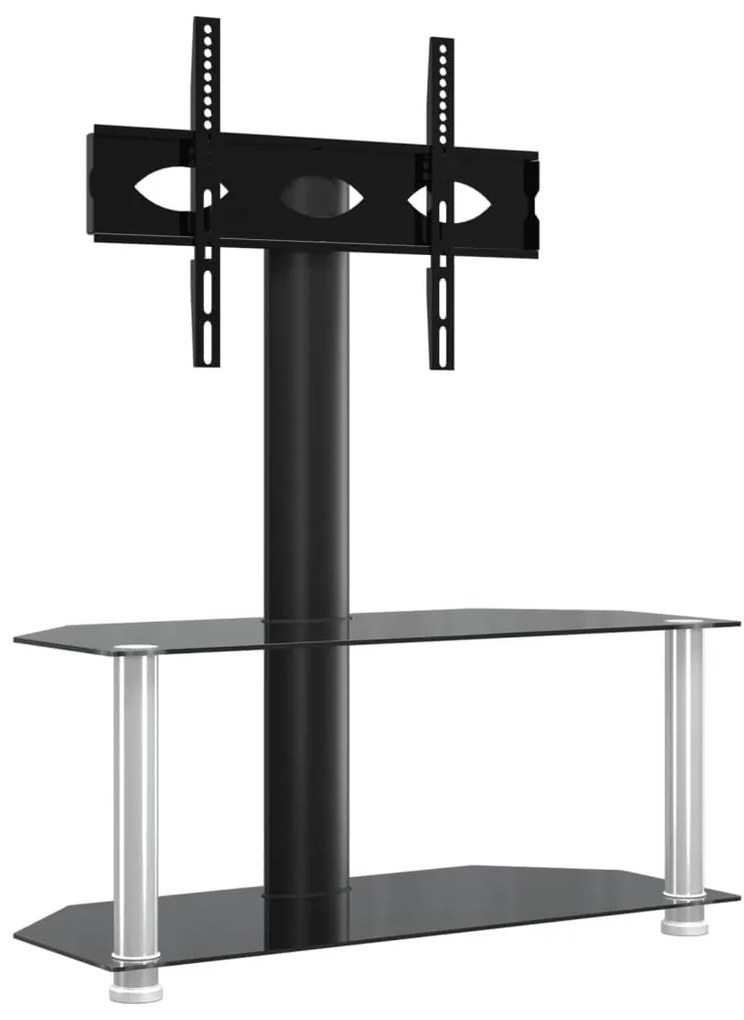 Supporto tv angolare 2 livelli per 32-70 pollici nero e argento