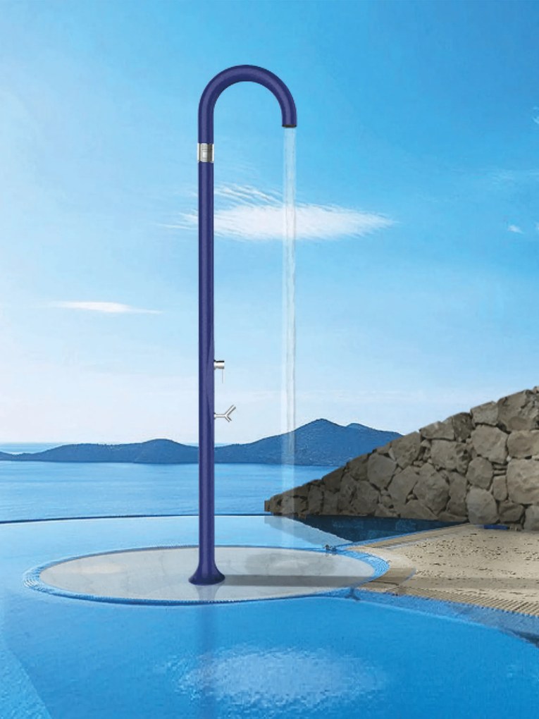 Doccia Tradizionale Per Esterno Soffione Miscelatore Con Lavapiedi Arkema "Funny Yin T125"