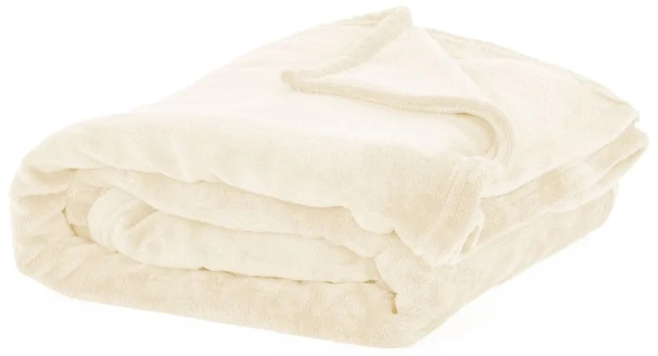 Coperta in micropile beige, 150 x 200 cm - Tiseco Home Studio