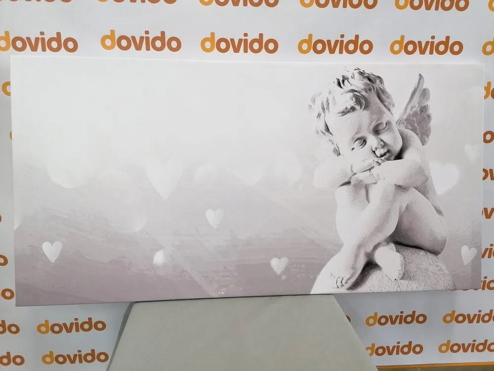 Stampa su tela – Angioletto in bianco e nero