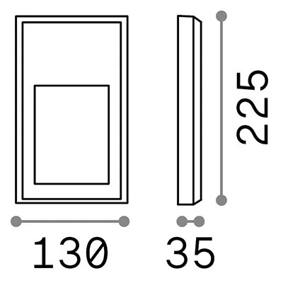 Appliques - Lampade Da Parete Febe-2 Metallo Antracite Led 6W 3000K Luce Calda