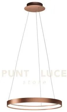 Anello lampadario a sospensione rame spazzolato diam.78cm 2700k 276...
