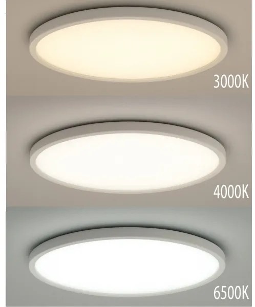 Plafoniera LED 24W/230V 3000/4000/6500K Ø 30 cm bianca