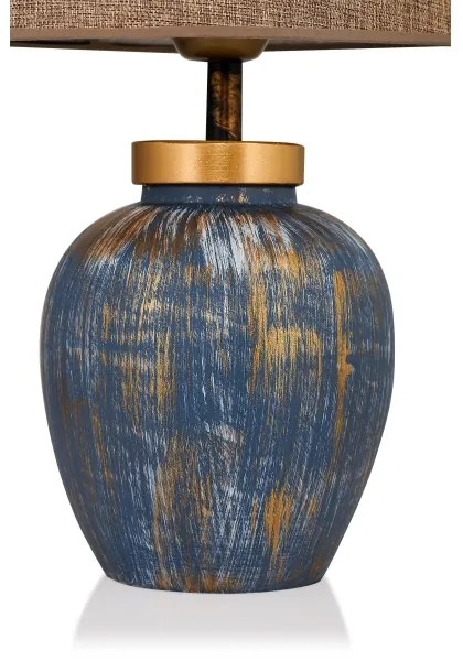 Lampada da tavolo 1xE27/40W/230V blu/beige