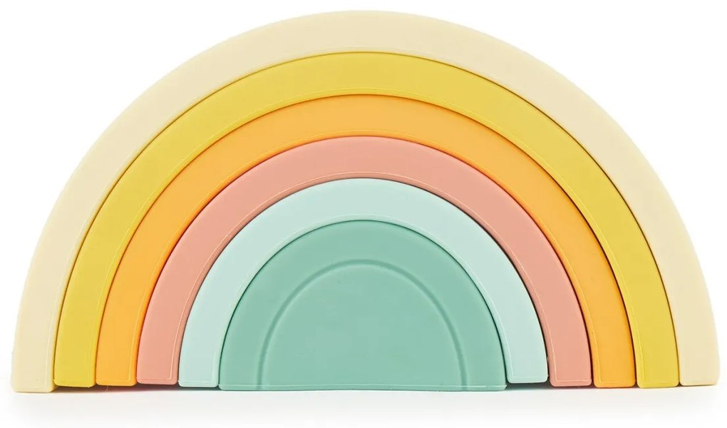 Bieco - Arcobaleno impilabile in silicone - Tropical Vibes