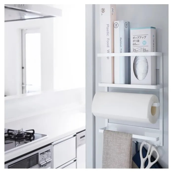 Grande cremagliera magnetica bianca da cucina Tower - YAMAZAKI