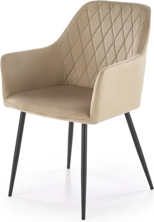 Sedia K558 velluto beige