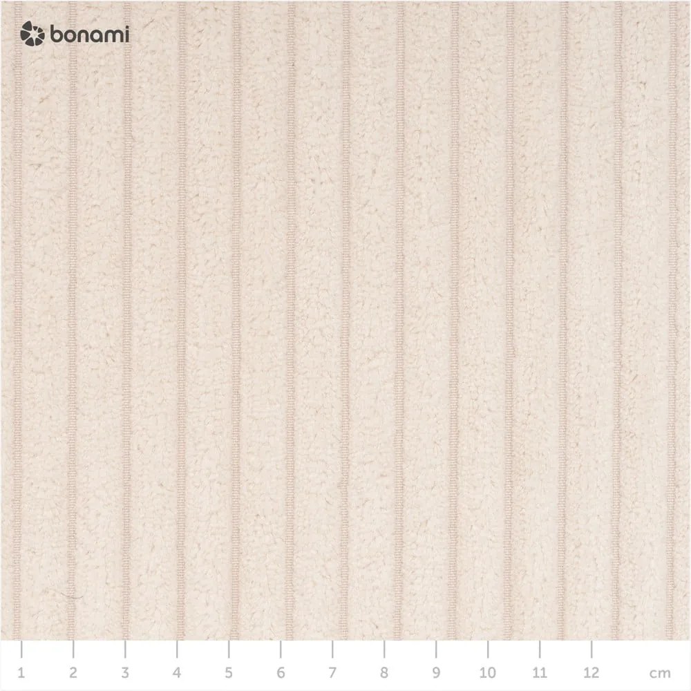 Divano angolare color crema allungabile (con composizione variabile) con rivestimento in velluto a coste Augustin – Bobochic Paris