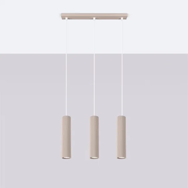 Brilagi - Lampadario LED a sospensione su cavo CRESTO 3xGU10/10W/230V taupe