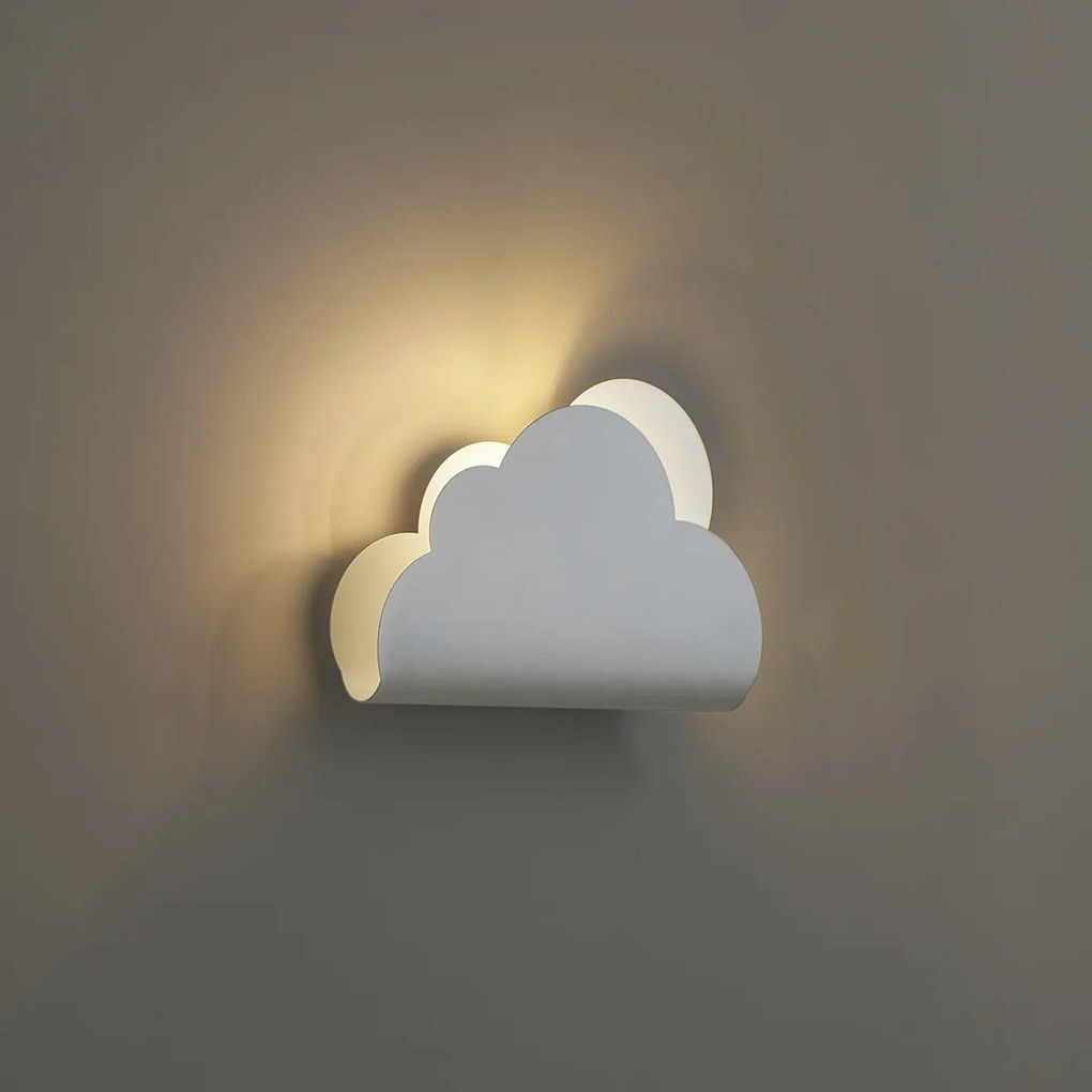 Lampada da parete per bambini nuvola bianca con sole - Cloudy