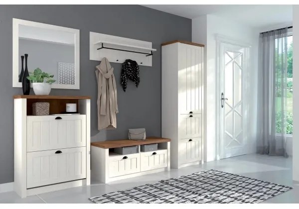 Appendiabiti a parete LEMAS 40x109 cm bianco