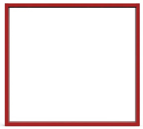 Gamba per mobili STEELMI Rettangolo Tube in acciaio rosso lucido L 78 x P 8 x H 71 cm