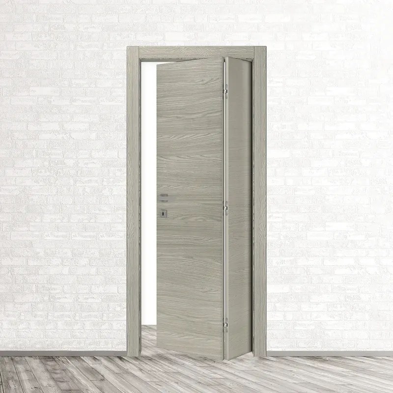 Porta pieghevole a libro asimmetrica Callisto cenere L 60 x H 210 cm destra