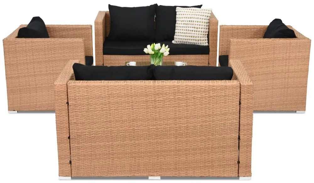 Mobili da giardino in rattan Roma Coffee 6 Garden Point miele