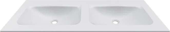 Lavabo incasso doppia vasca per mobili 120,5 cm bianco opaco | KK-1205BELV - KAMALU