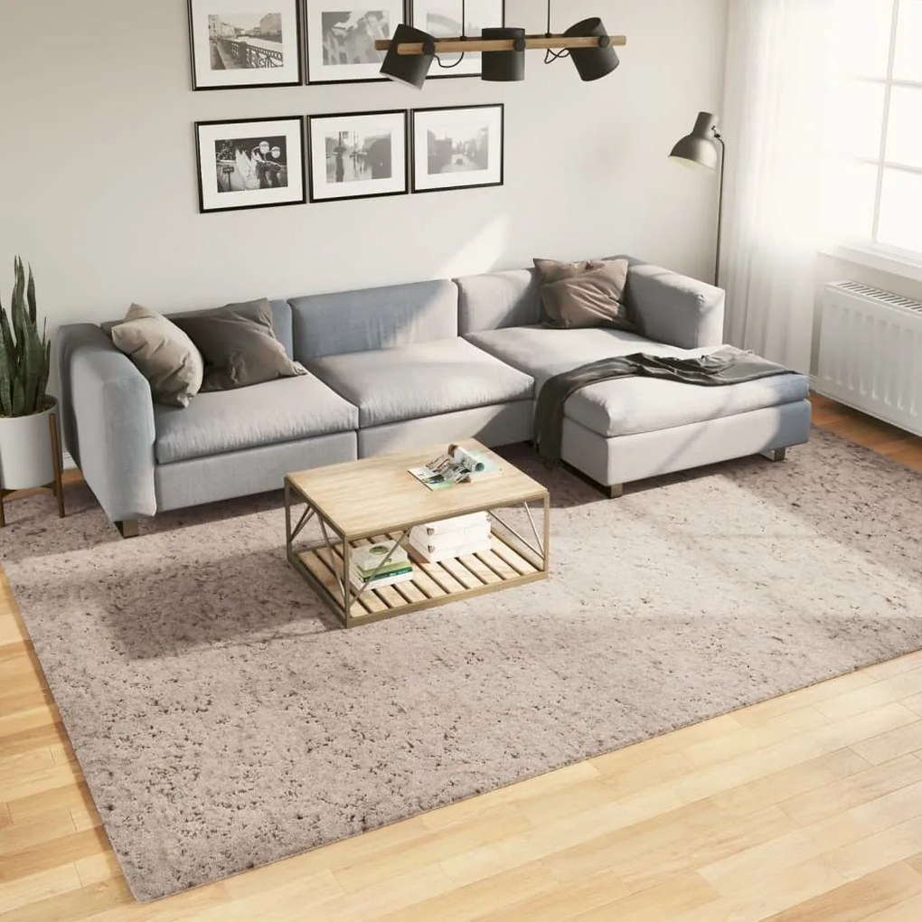 Tappeto Shaggy Pamplona A Pelo Lungo Moderno Beige 240x340 Cm /