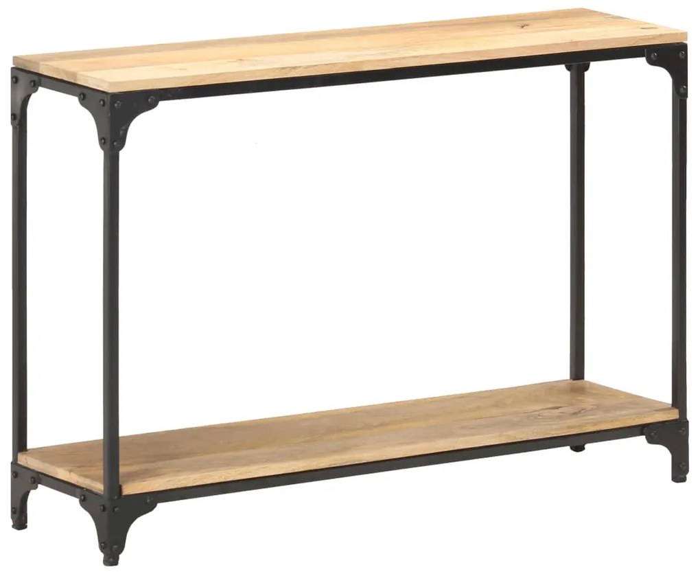 Tavolo Consolle 110x30x75 Cm İn Legno Massello Di Mango /