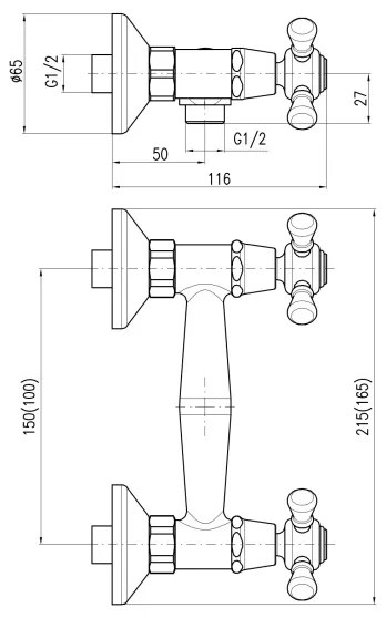 RAV Slezák MK180.5 - Set doccia con miscelatore MORAVA nero opaco