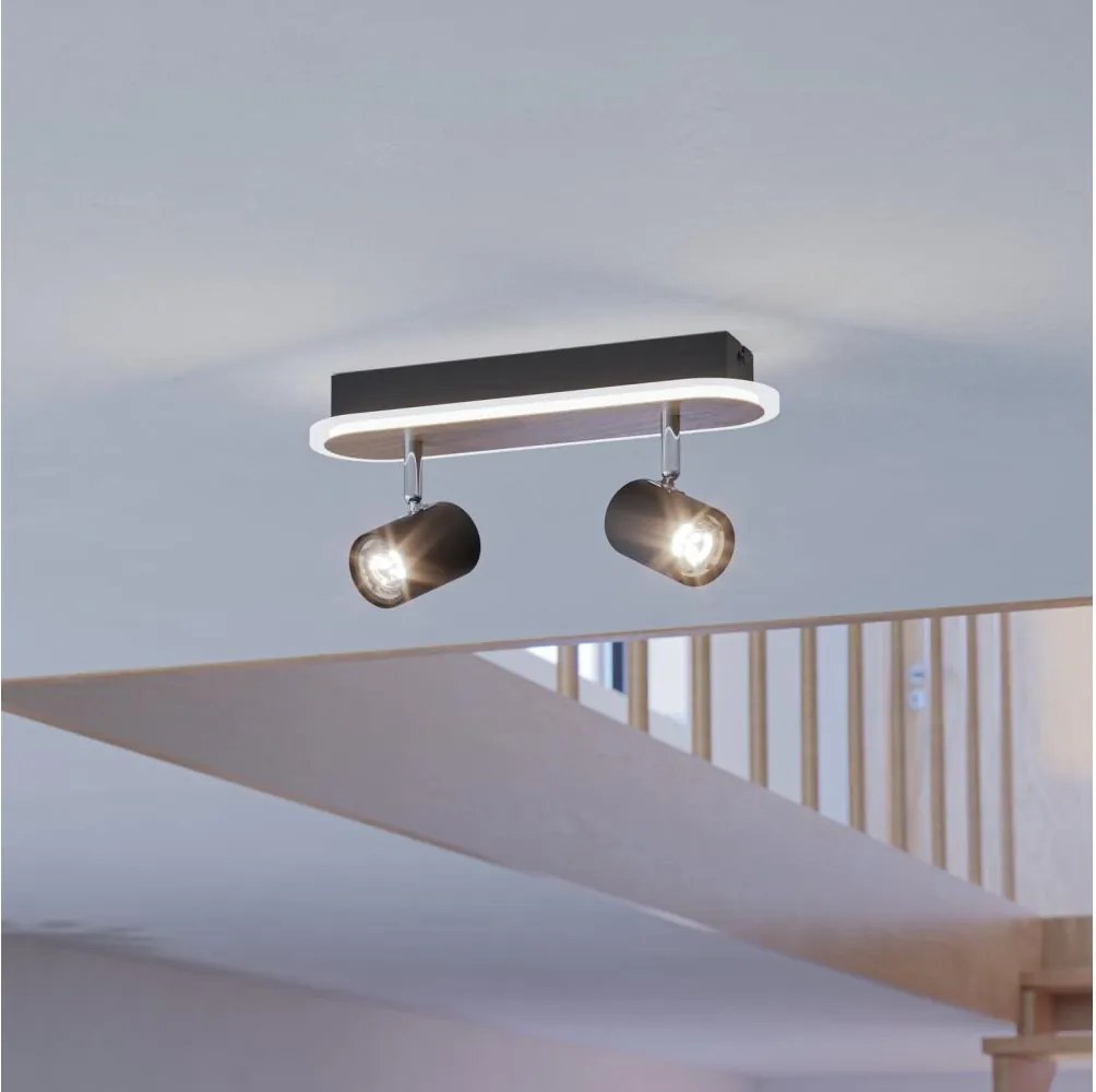 Eglo 901632 - Faretto LED RIMBOCCHI LED/12W/230V marrone/nero