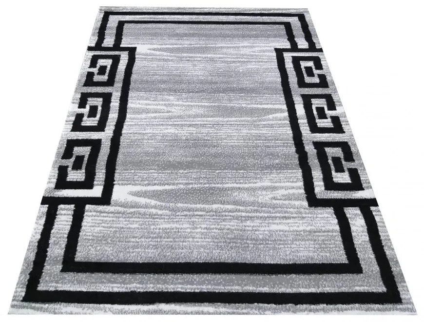 Elegante tappeto grigio-nero con un ornamento Larghezza: 120 cm | Lunghezza: 170 cm