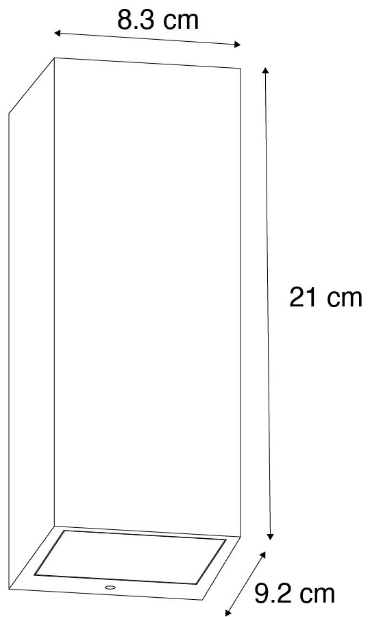 Applique da parete industriale ruggine marrone 2 luci AR70 IP54 - Baleno