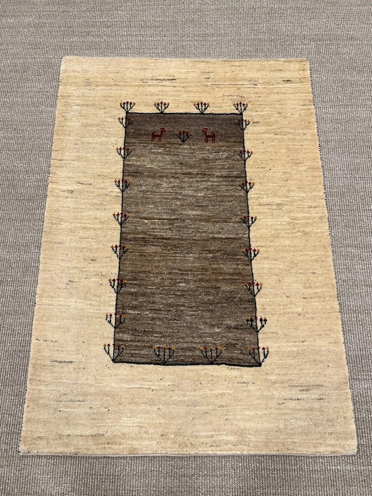 Gabbeh Tappeto 140x100 Marrone (Iran) Annodato A Mano