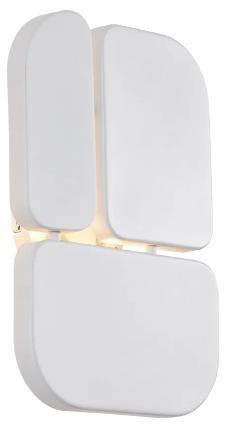Lampada da parete di design bianca a 3 luci - Planes