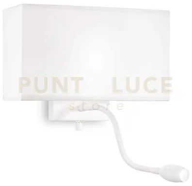 Hotel applique led 3000k 1,5w  50 lm + 1 luce attacco e27 doppio in...