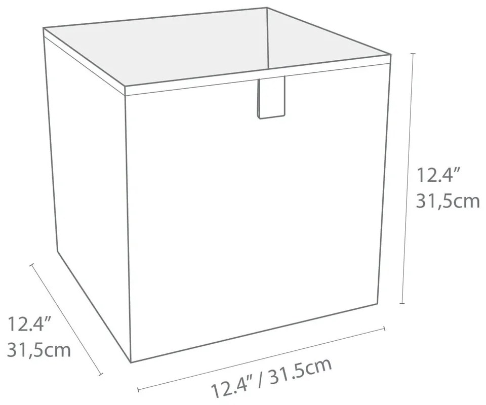 Scatola portaoggetti beige Cube - Bigso Box of Sweden