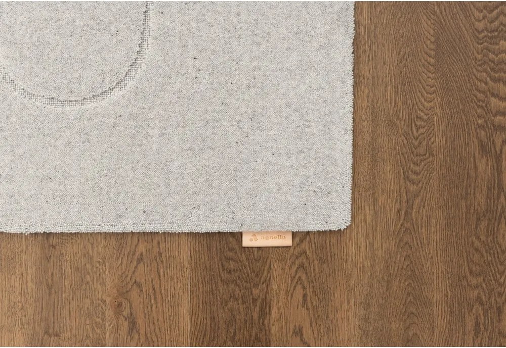 Tappeto in lana grigio chiaro 133x190 cm Morphic - Agnella